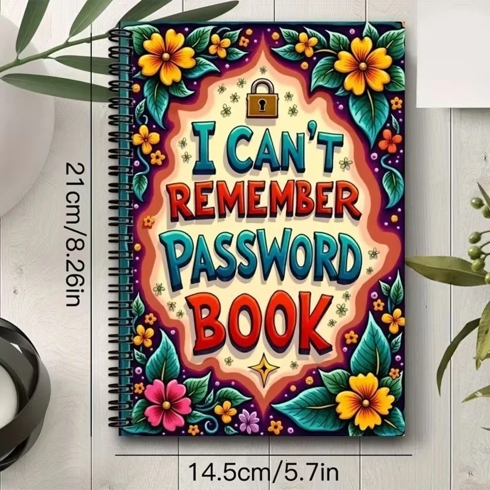 Funny Spiral Password Book Log Organizer Username Login Notebook‎ Gift
